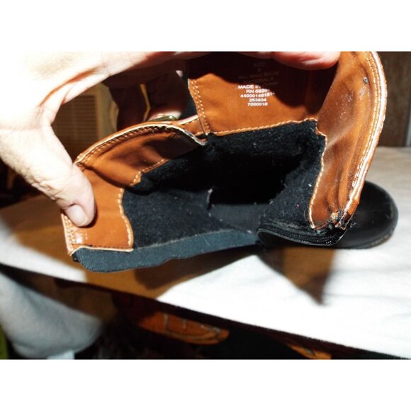 The Children’s Place Black And Brown Riding Boots Toddler Size 8 - Picture 7 of 11